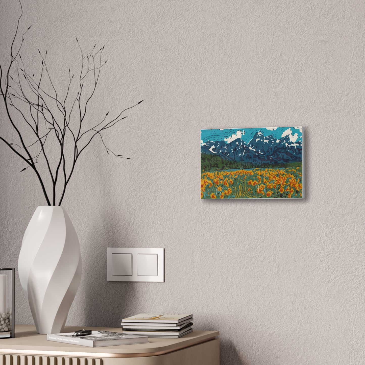 Wildflowers Reduction Print, 12" x 8" Canvas Stretched