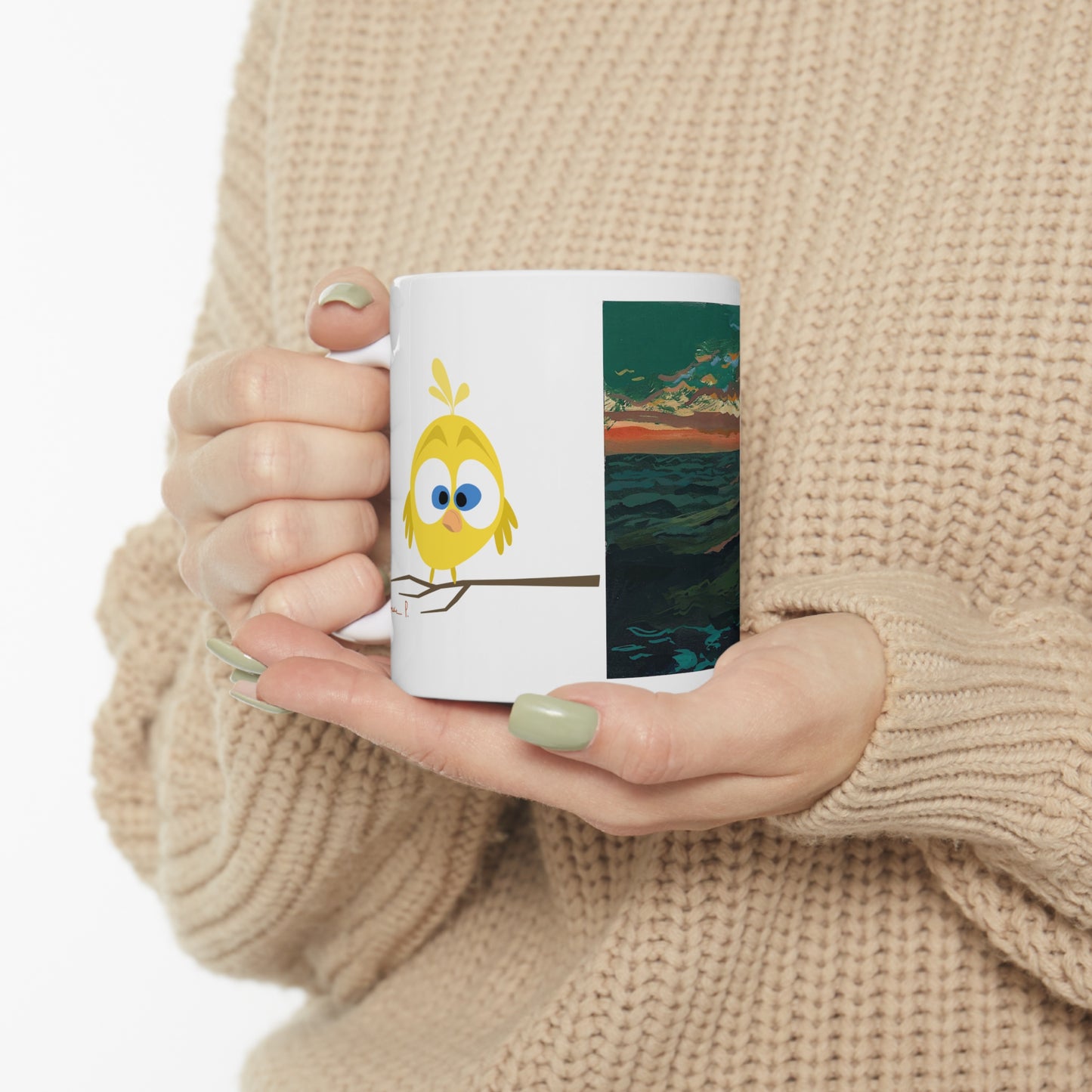 sunset at sea mug