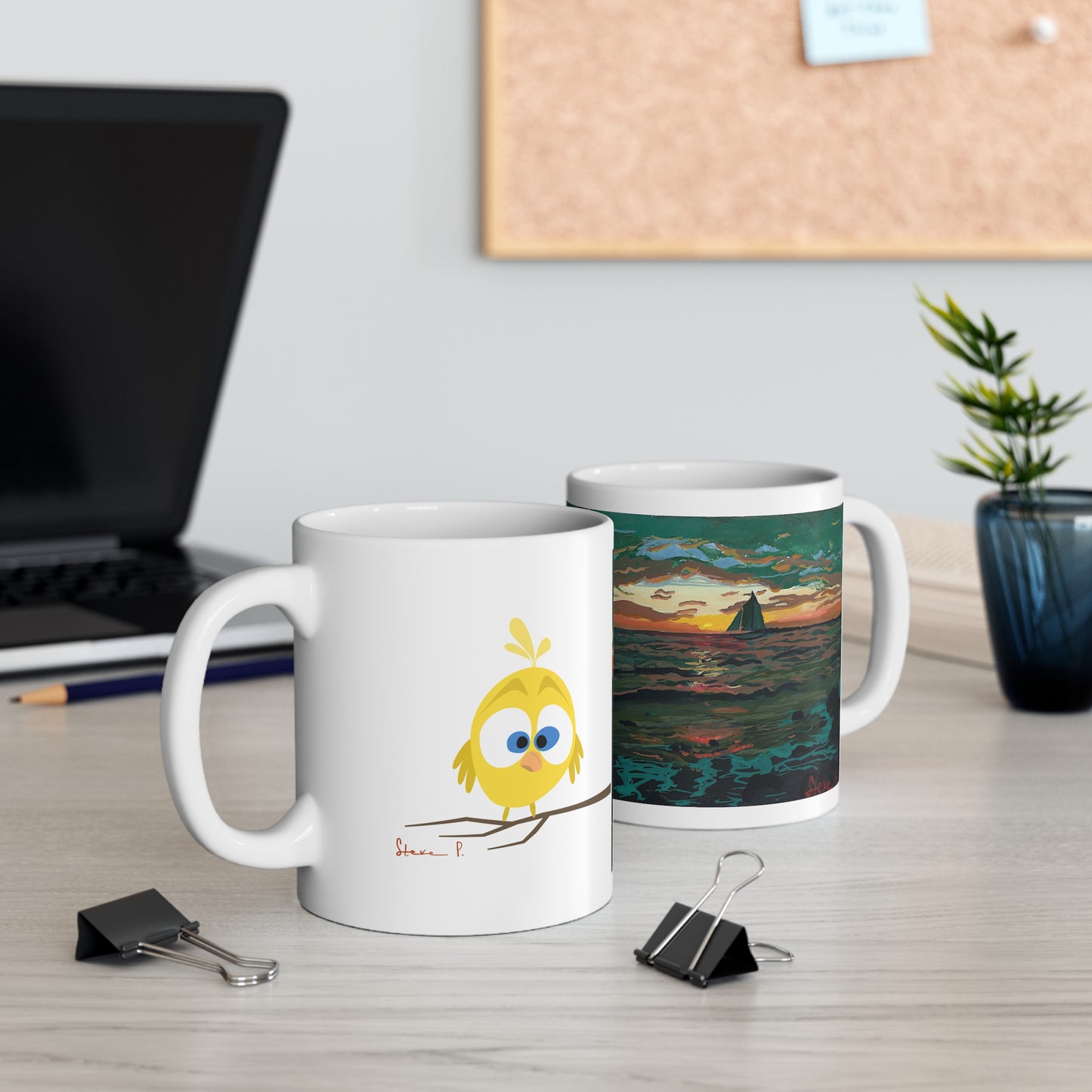 sunset at sea mug