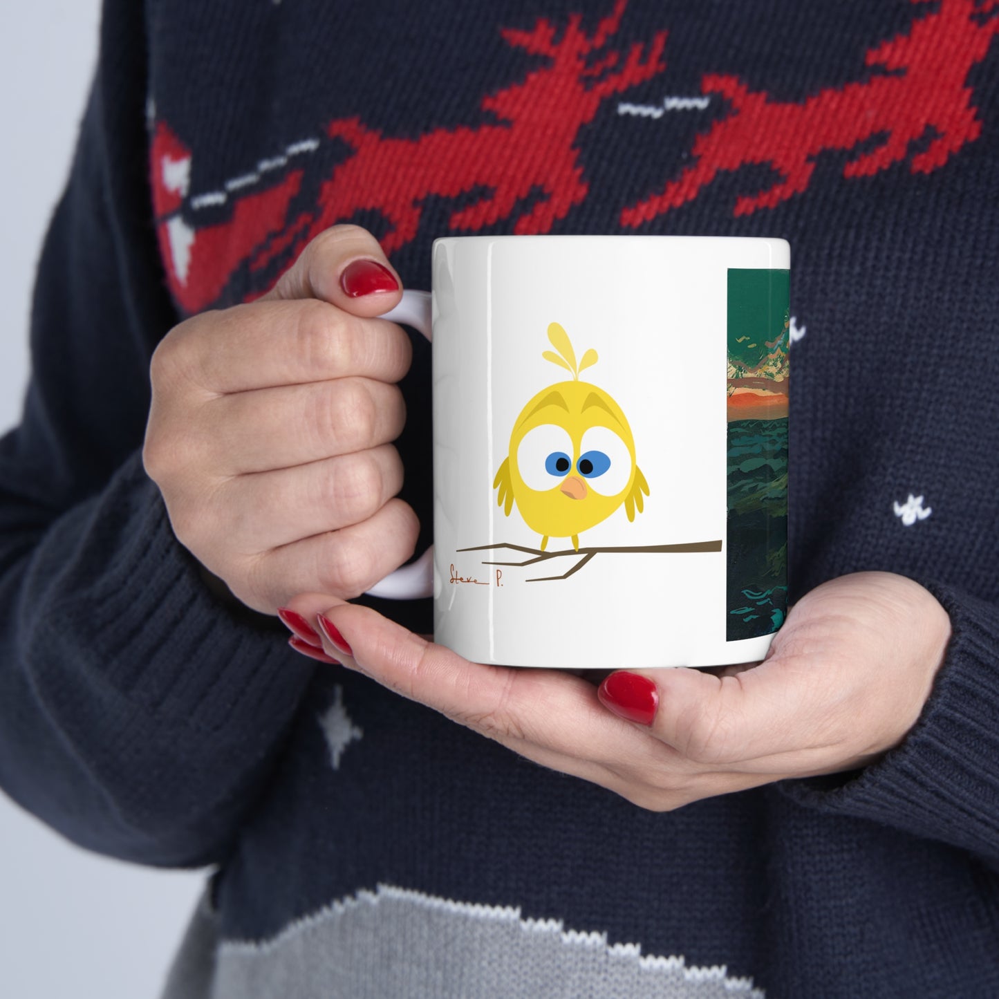 sunset at sea mug