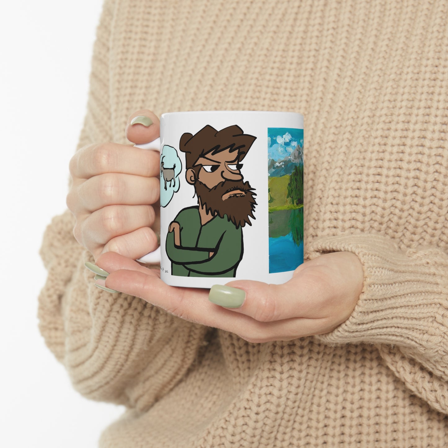 Jealousy and a landscape Ceramic Mug 11oz