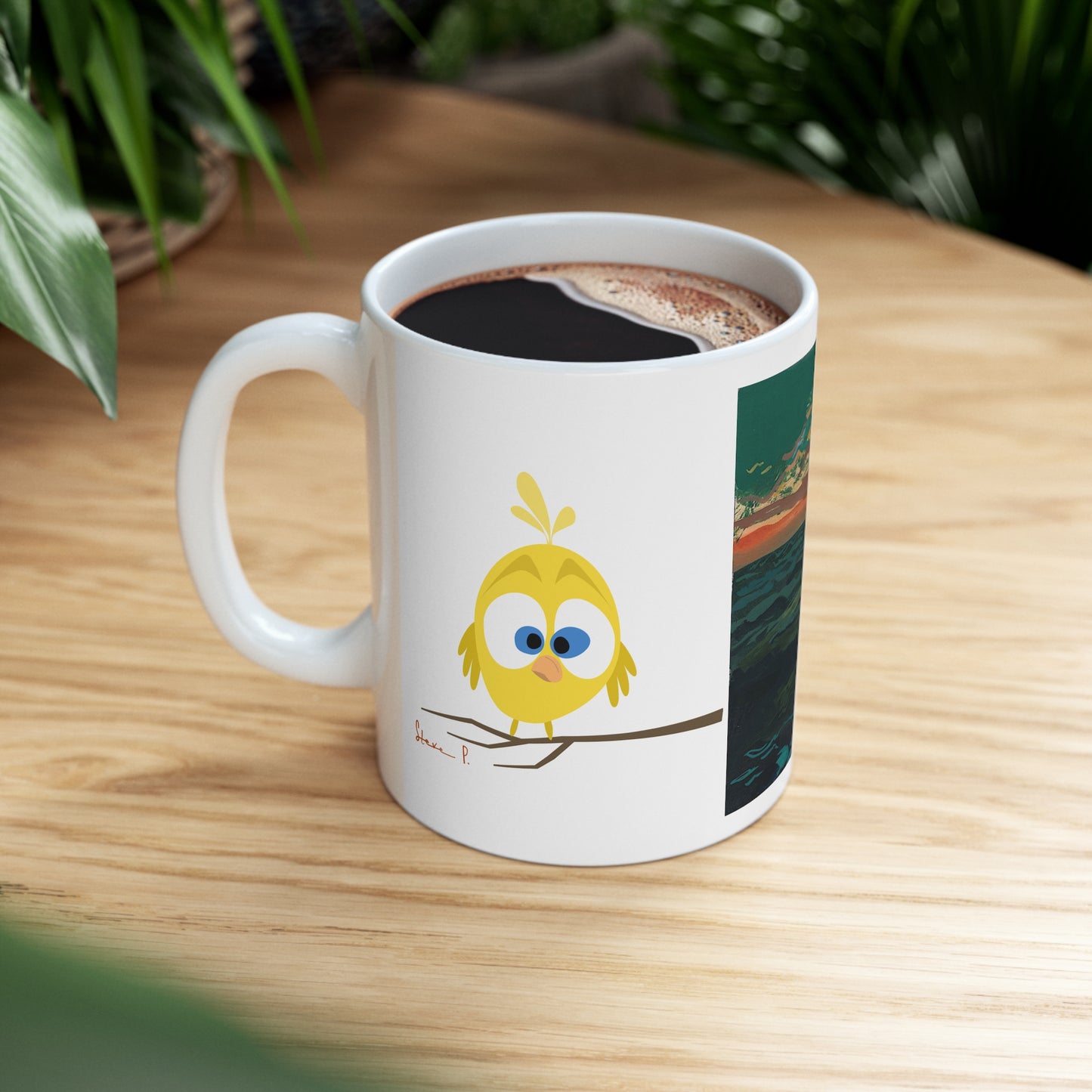 sunset at sea mug