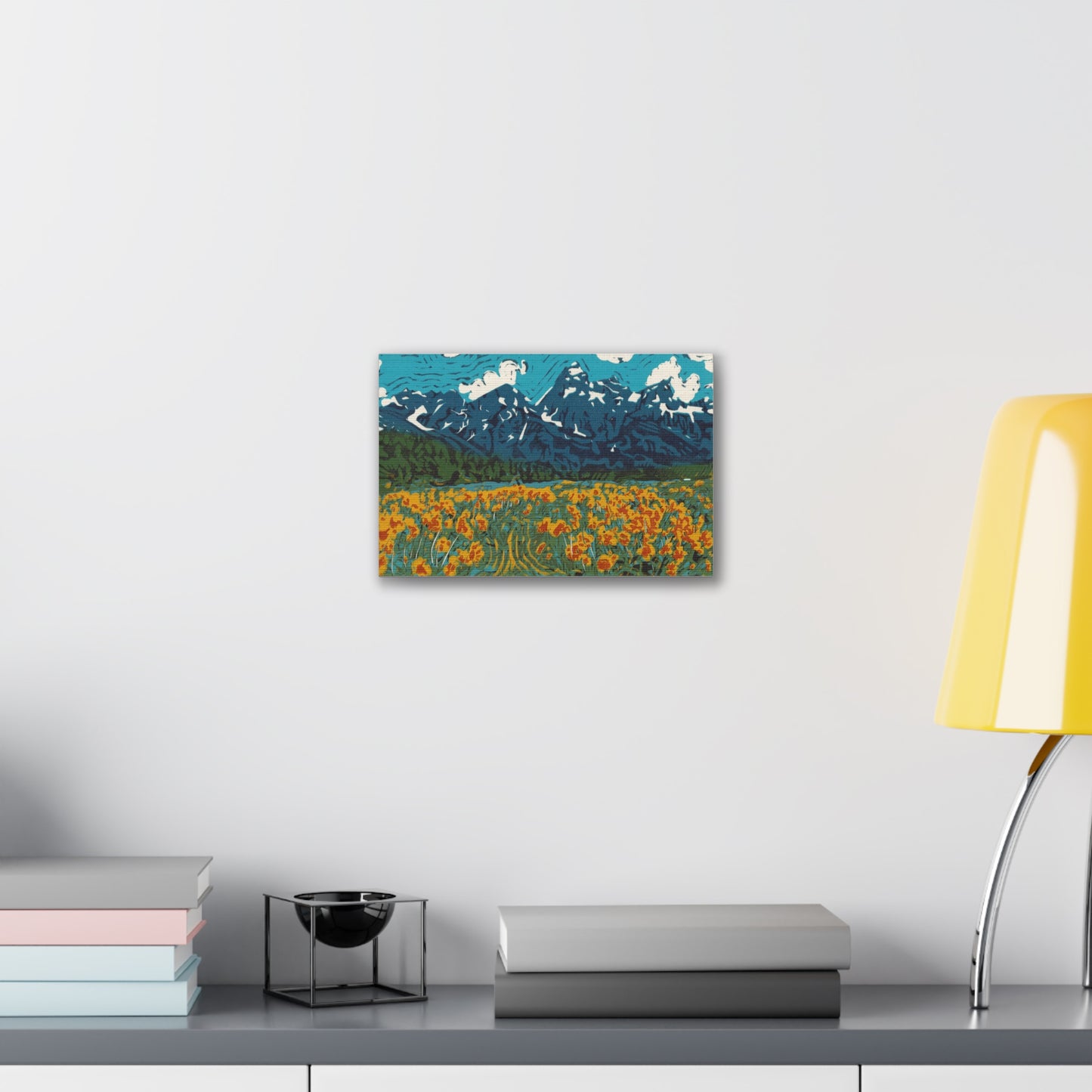 Wildflowers Reduction Print, 12" x 8" Canvas Stretched