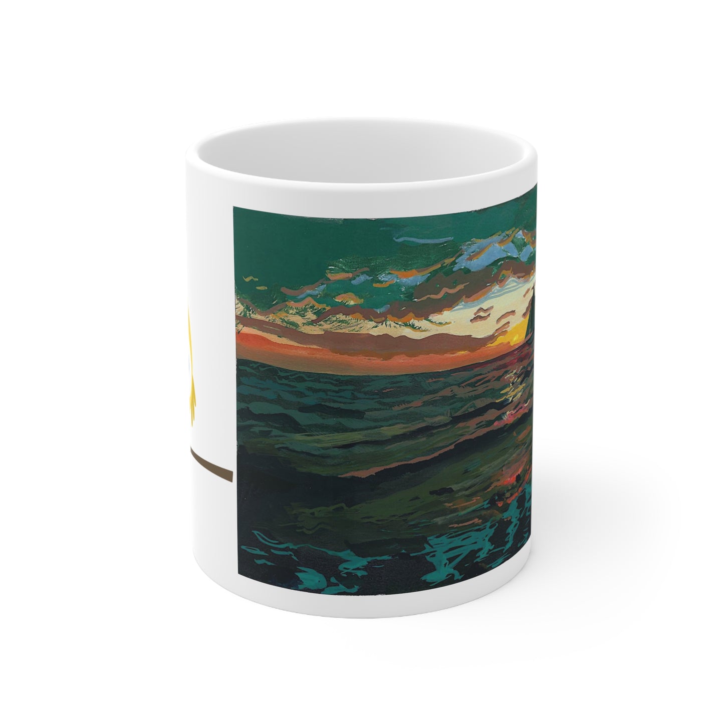 sunset at sea mug