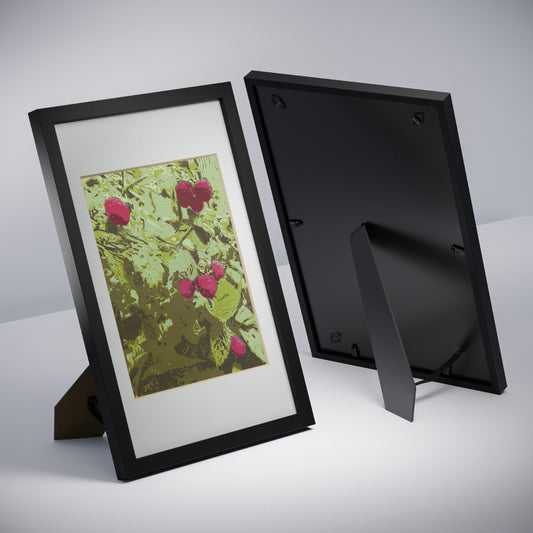 Raspberries Framed Posters, Black