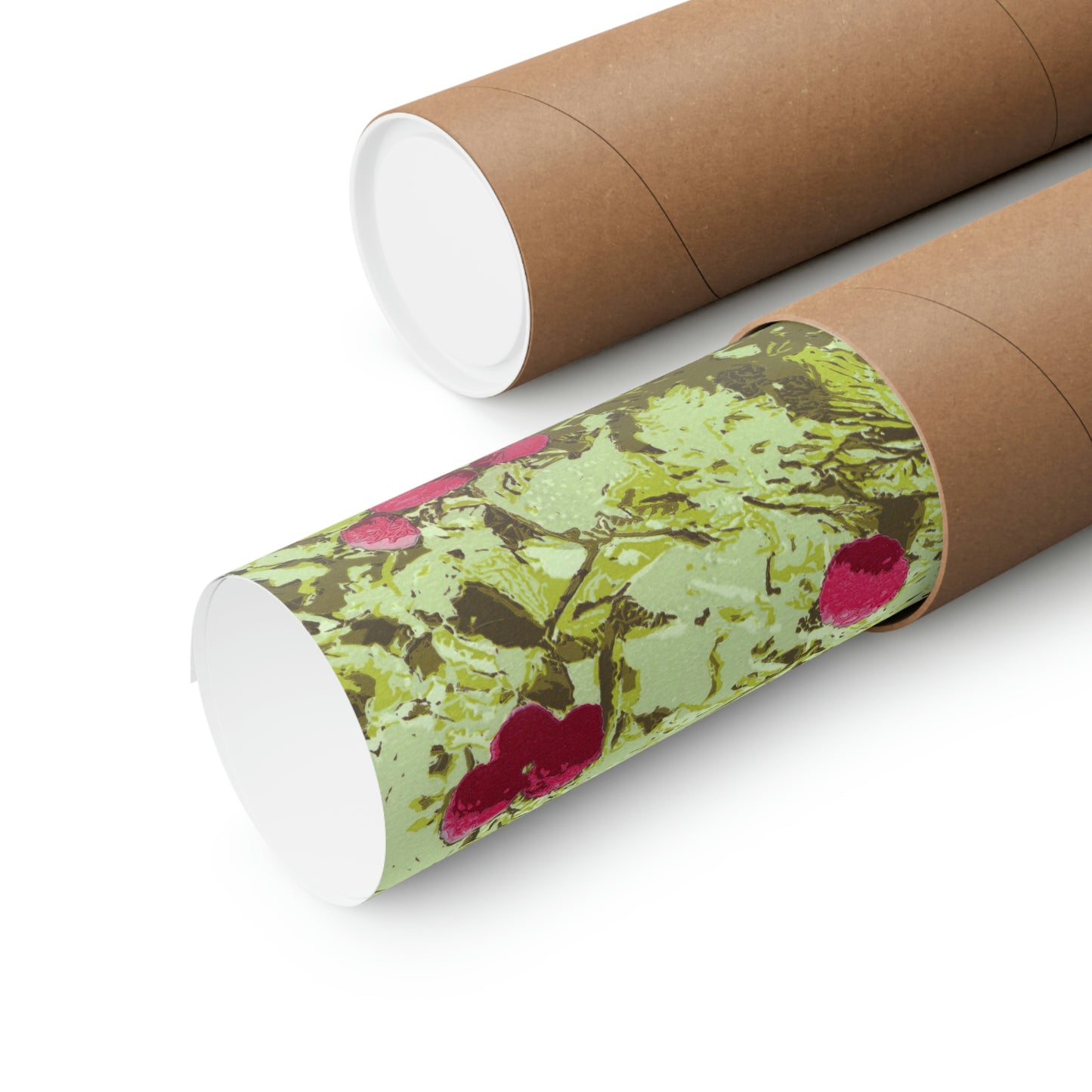Raspberries Relief Print Poster